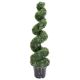 vidaxl-spirala-ze-sztucznego-bukszpanu-z-doniczka-zielona-117-cm