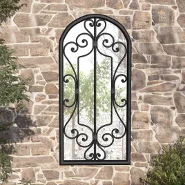 vidaxl-lustro-ogrodowe-czarne-100x45-cm-zelazna-rama
