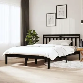 vidaxl-rama-lozka-czarna-lite-drewno-sosnowe-140x190-cm