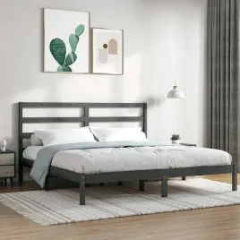 vidaxl-rama-lozka-szara-lite-drewno-sosnowe-200-x-200-cm