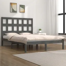 vidaxl-rama-lozka-szara-lite-drewno-sosnowe-200-x-200-cm