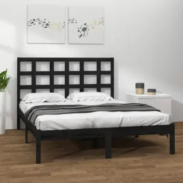 vidaxl-rama-lozka-czarna-lite-drewno-200-x-200-cm
