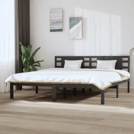 vidaxl-rama-lozka-szara-lite-drewno-sosnowe-200-x-200-cm