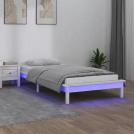vidaxl-rama-lozka-z-led-biala-75x190-cm-pojedyncza-lite-drewno