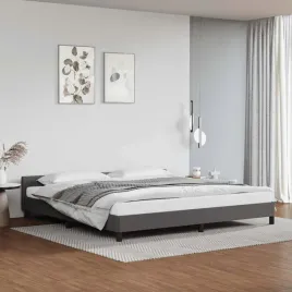 vidaxl-rama-lozka-z-zaglowkiem-bez-materaca-szara-200x200-cm