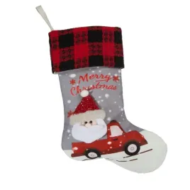ozdoba-swiateczna-25x50-santa-srebrna-czerwona-skarpeta-but-new