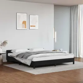 vidaxl-rama-lozka-z-zaglowkiem-bez-materaca-czarna-160x200-cm