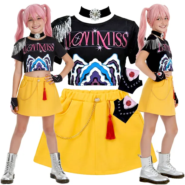 STRÓJ MIRA DEMON HUNTERS HUNTRIX ŁOWCZYNIE DEMONÓW STRÓJ MIRA K-POP 130-140