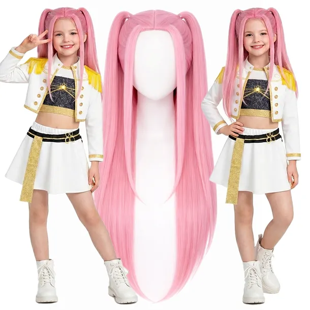 STRÓJ K-POP KOSTIUM PRZEBRANIE KPOP DLA DZIEWCZYNKI IDOL PERUKA BAL 120/130