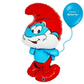 balon-foliowy-papa-smerf-smerfy-balon-urodzinowy-papa-smerf-hel-dekoracja