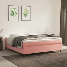 vidaxl-lozko-kontynentalne-rozowa-160-x-200-cm-tapicerowana-aksamitem