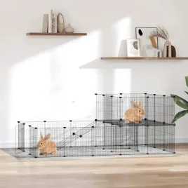 vidaxl-klatka-dla-zwierzat-z-bramka-36-paneli-czarna-35x35-cm-stal
