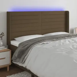 vidaxl-zaglowek-do-lozka-z-led-ciemnobrazowy-183x16x118-128-cm-tkanina