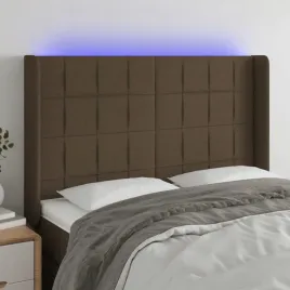 vidaxl-zaglowek-do-lozka-z-led-ciemnobrazowy-147x16x118-128-cm-tkanina