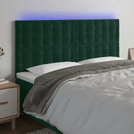 vidaxl-zaglowek-do-lozka-z-led-ciemnozielony-180x5x118-128-cm