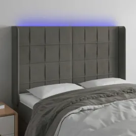 vidaxl-zaglowek-do-lozka-z-led-ciemnoszary-147x16x118-128cm-aksamit