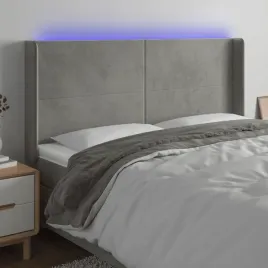 vidaxl-zaglowek-do-lozka-z-led-jasnoszary-163x16x118-128-cm-aksamit