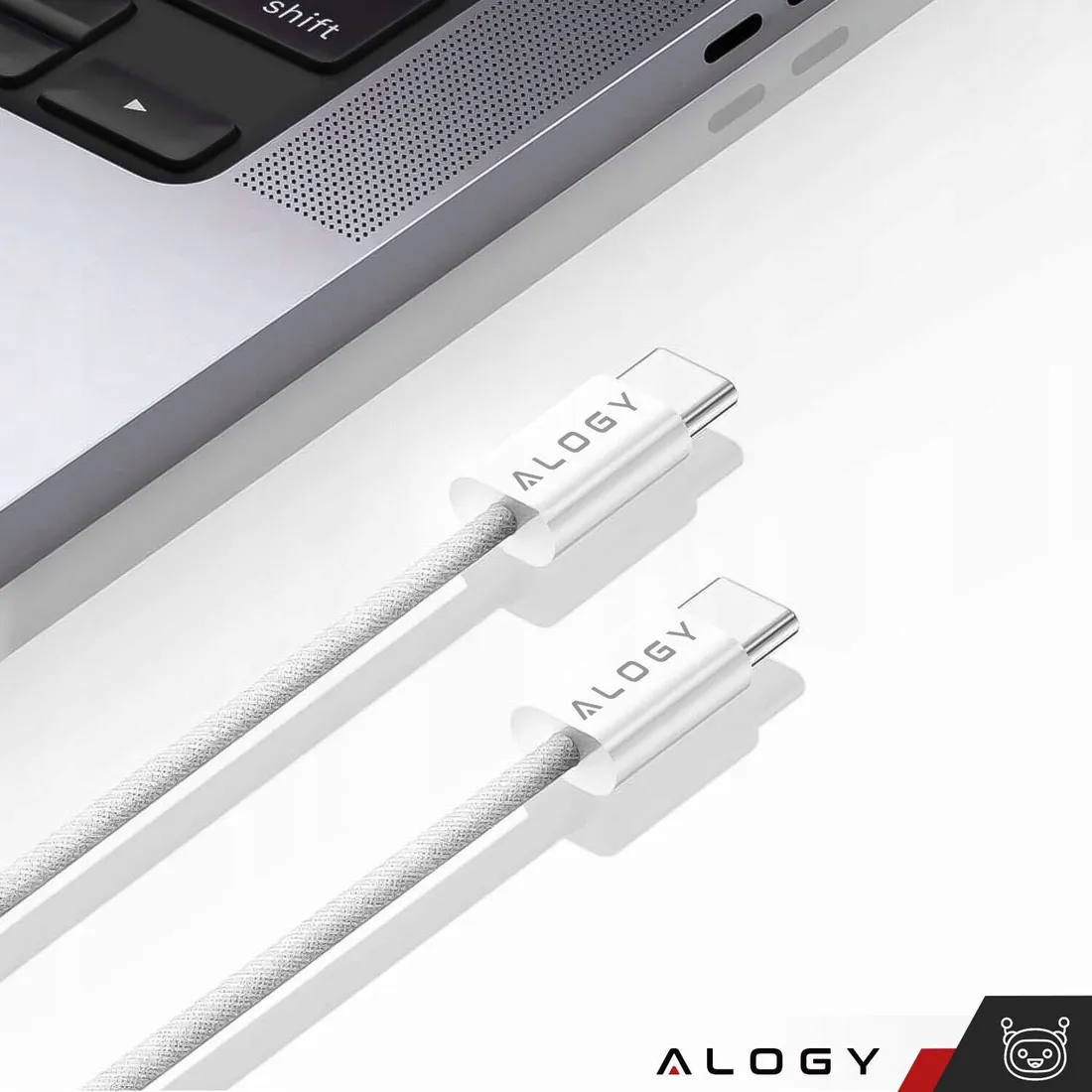 kabel-alogy-usb-typ-c-usb-typ-c-2-m-bialy