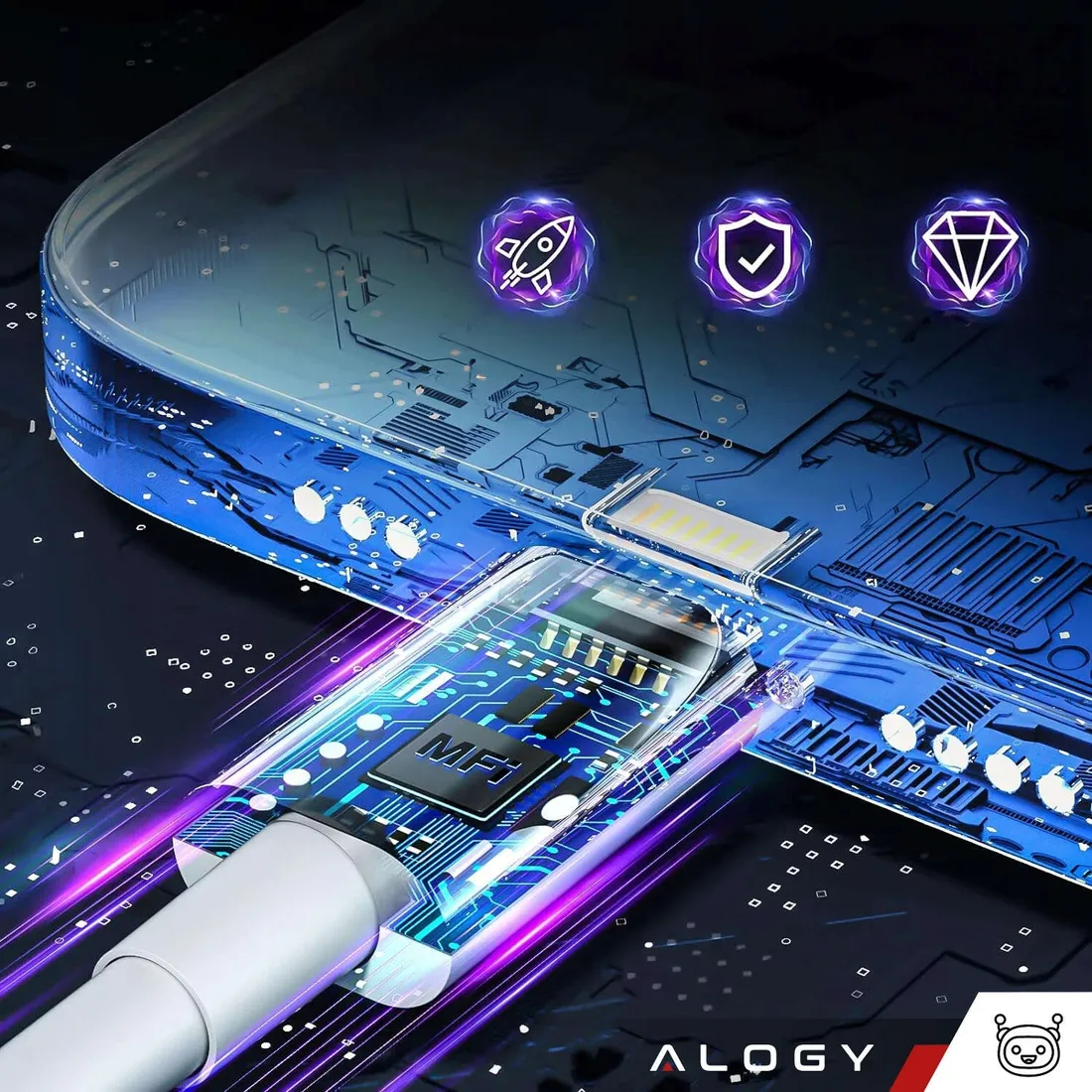 kabel-alogy-usb-typ-c-apple-lightning-2-m-bialy
