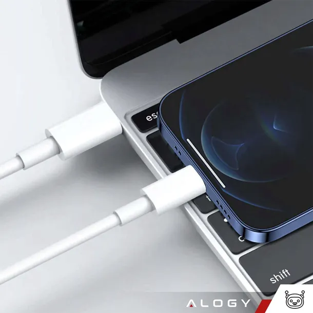 kabel-alogy-usb-typ-c-apple-lightning-2-m-bialy-certyfikat-ce