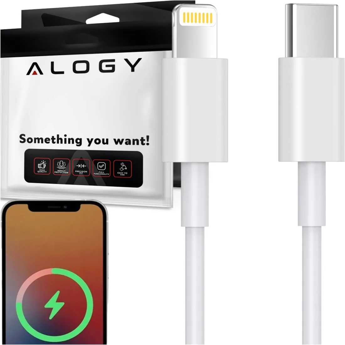 kabel-alogy-usb-typ-c-apple-lightning-2-m-bialy-kolor-bialy