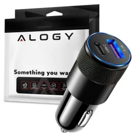 ladowarka-samochodowa-alogy-2x-usb-usb-c-31-a-czarna