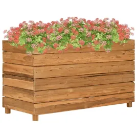 vidaxl-podwyzszona-donica-100x40x55-cm-drewno-tekowe-z-odzysku-i-stal