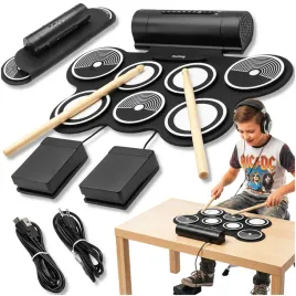 przenosna-perkusja-elektryczna-zwijana-drum-pad-paleczki