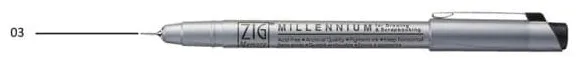 kuretake-cienkopis-millenium-czarny-03-mm-stan-nowy