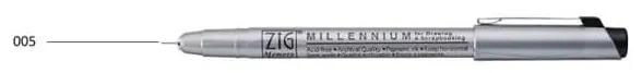kuretake-cienkopis-millenium-czarny-005-mm
