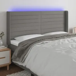 vidaxl-zaglowek-do-lozka-z-led-ciemnoszary-163x16x118-128cm-tkanina