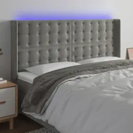 vidaxl-zaglowek-do-lozka-z-led-jasnoszary-163x16x118-128-cm-aksamit