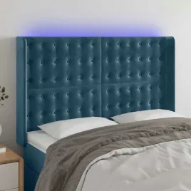 vidaxl-zaglowek-do-lozka-z-led-ciemnoniebieski-147x16x118-128-cm