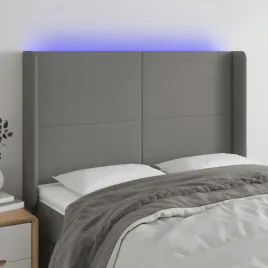 vidaxl-zaglowek-do-lozka-z-led-ciemnoszary-147x16x118-128cm-tkanina