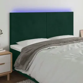vidaxl-zaglowek-do-lozka-z-led-ciemnozielony-180x5x118-128-cm