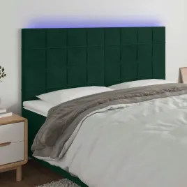 vidaxl-zaglowek-do-lozka-z-led-ciemnozielony-180x5x118-128-cm