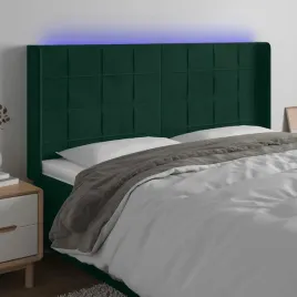 vidaxl-zaglowek-do-lozka-z-led-ciemnozielony-163x16x118-128cm-aksamit