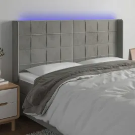 vidaxl-zaglowek-do-lozka-z-led-jasnoszary-163x16x118-128-cm-aksamit