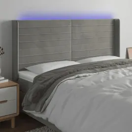 vidaxl-zaglowek-do-lozka-z-led-jasnoszary-163x16x118-128-cm-aksamit