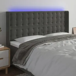 vidaxl-zaglowek-do-lozka-z-led-ciemnoszary-203x16x118-128cm-aksamit