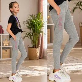 legginsy-getry-dziewczece-dlugie-bawelna-wiskoza-napis-nadruk-szare-128