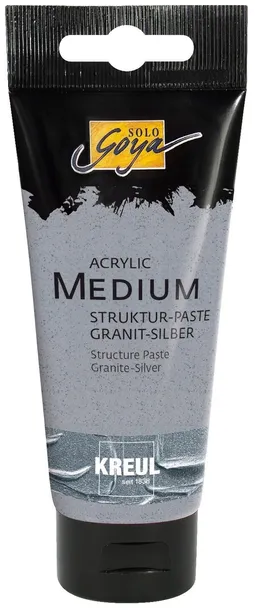 PASTA STRUKTURALNA AKRYLOWA W TUBIE 3D relief do farb Kreul 100 ml SREBRNA