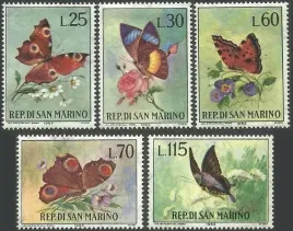 san-marino-1963-mnh-xf-sc564-568-motyle