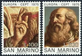 san-marino-1975-mnh-f-vf-sc858-859-st-marinus-guercino