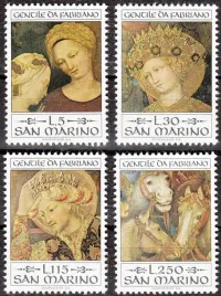 san-marino-1973-mnh-f-vf-sc828-831-gentile-de-fabriano