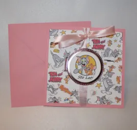 kartka-na-urodziny-dla-dzieci-rozowa-kot-tom-i-mysz-jerry-dla-dziewczynki