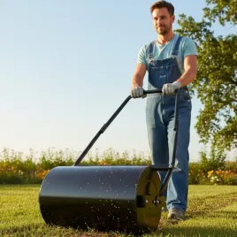 walec-ogrodowy-do-trawy-i-ziemi-42-cm-60-kg-z-rekawiczkami
