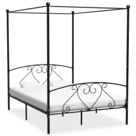 vidaxl-rama-lozka-z-baldachimem-czarna-metalowa-160-x-200-cm