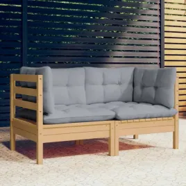 vidaxl-2-osobowa-sofa-ogrodowa-z-szarymi-poduszkami-drewno-sosnowe