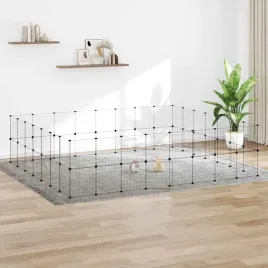 vidaxl-klatka-dla-zwierzat-z-bramka-60-paneli-czarna-35x35-cm-stal